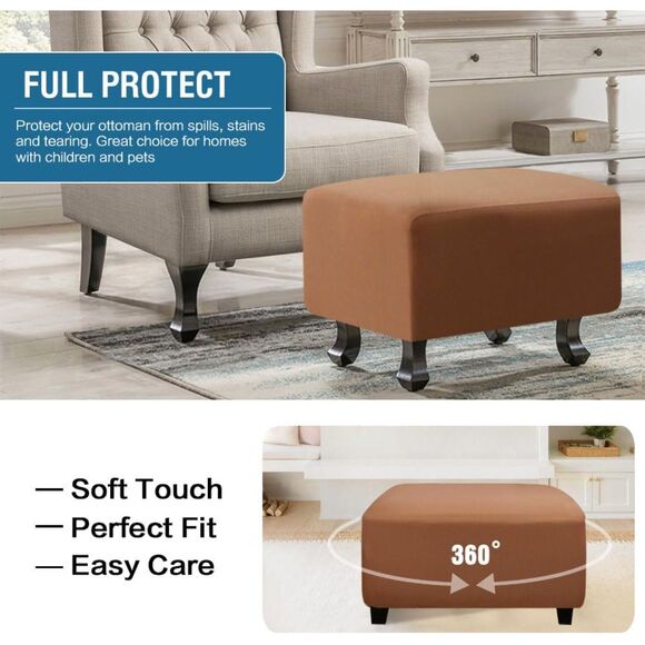 Waterproof Ottoman Cover (X Large, Camel) - Picture 5 of 7